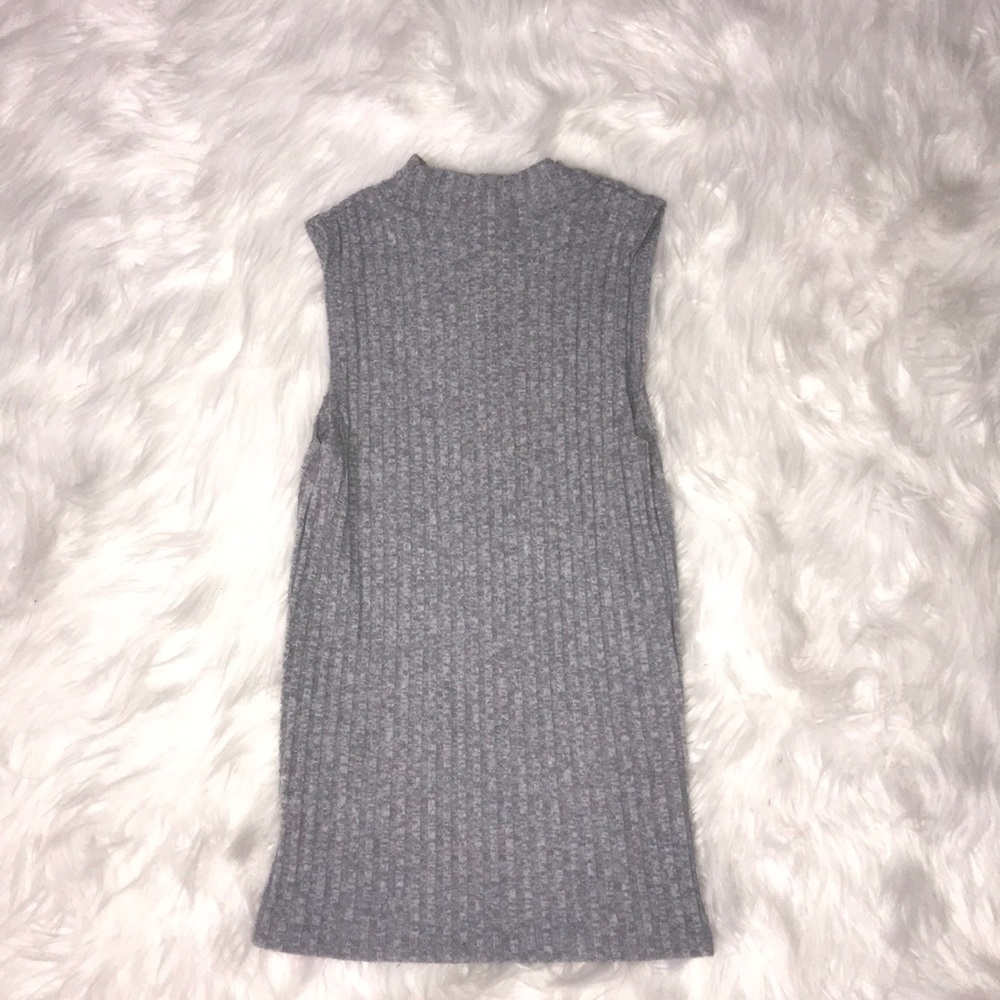 Cotton on grey turtle neck sleeveless top